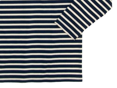 Charpentier de Vaisseau Boat Neck 9/10 Sleeve NAVY x BEIGE