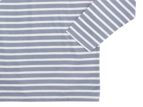 Charpentier de Vaisseau Boat Neck 9/10 Sleeve GRAY x WHITE