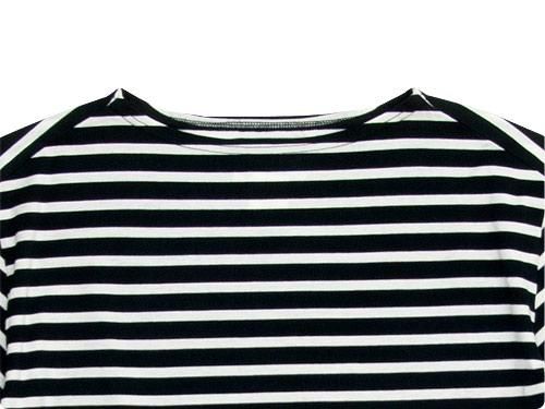 Charpentier de Vaisseau Boat Neck 9/10 Sleeve BLACK x WHITE
