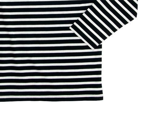 Charpentier de Vaisseau Boat Neck 9/10 Sleeve BLACK x WHITE