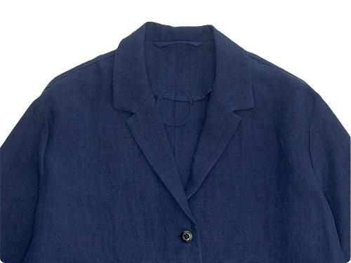 Atelier d'antan Godardʥ linen coat NAVY