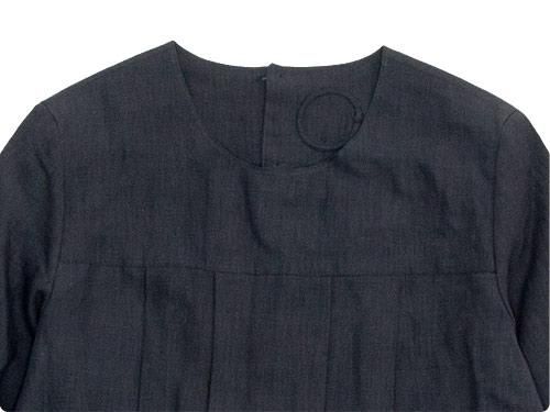 Atelier d'antan Cocteauʥȡ tuck apron dress DARK GRAY
