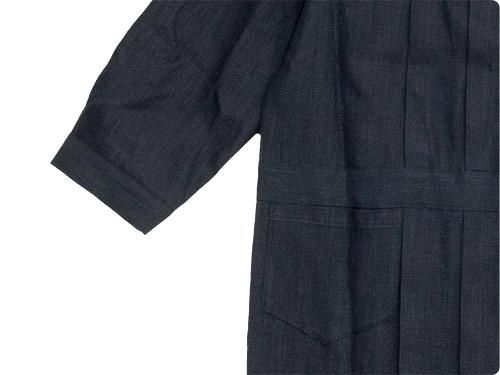 Atelier d'antan Cocteauʥȡ tuck apron dress DARK GRAY