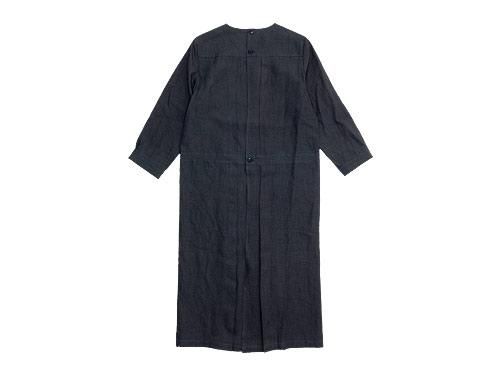 Atelier d'antan Cocteauʥȡ tuck apron dress DARK GRAY