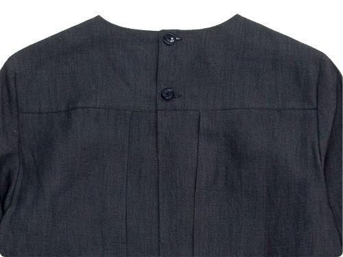 Atelier d'antan Cocteauʥȡ tuck apron dress DARK GRAY