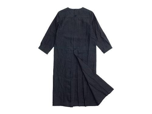 Atelier d'antan Cocteauʥȡ tuck apron dress DARK GRAY