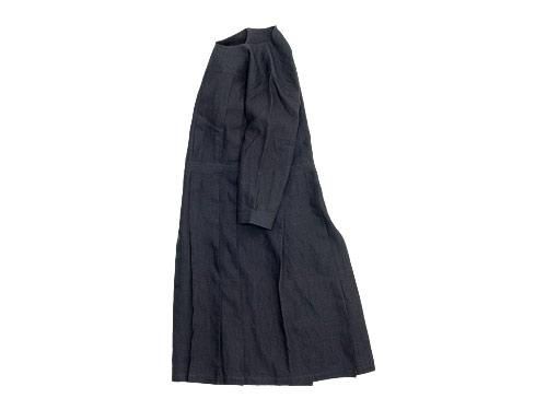 Atelier d'antan Cocteauʥȡ tuck apron dress DARK GRAY