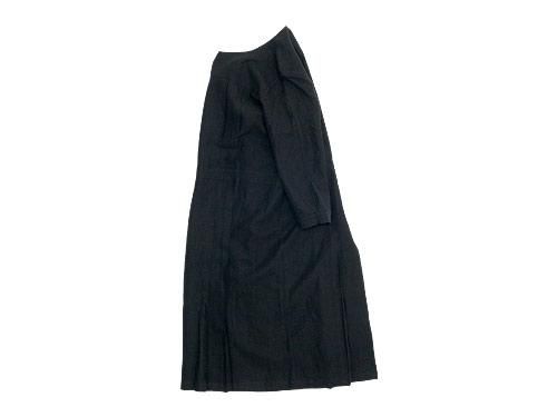 Atelier d'antan Cocteauʥȡ tuck apron dress BLACK
