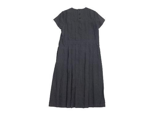 Atelier d'antan Dargelosʥ른 tuck one-piece DARK GRAY