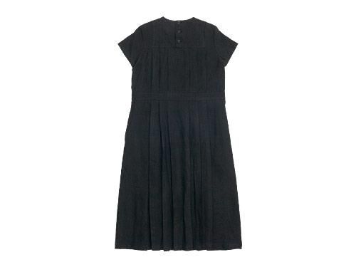 Atelier d'antan Dargelosʥ른 tuck one-piece BLACK