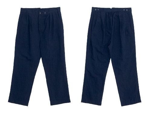 TOUJOURS（トゥジュー） Pleated Under Wear Pants NAVY