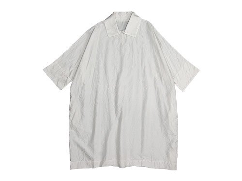 TOUJOURS Back To Front Half Roll Collar Dress SMOKE WHITE