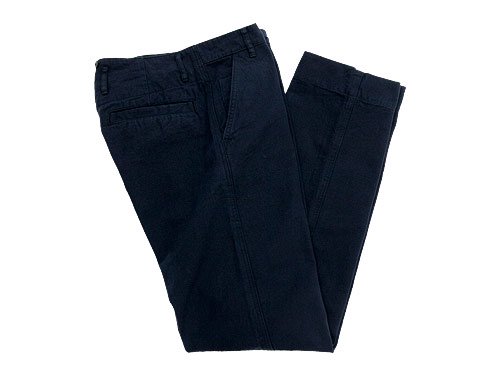 MHL. FADED TWILL PANTS 115NAVY〔メンズ〕