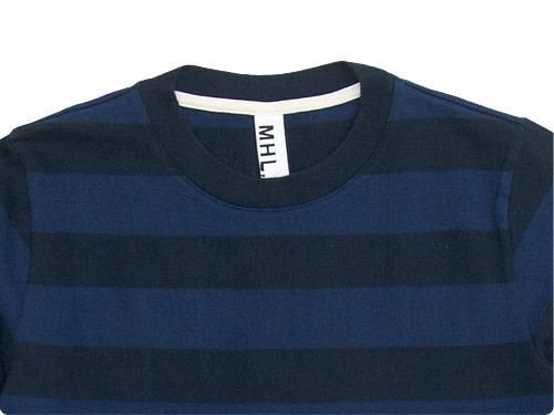MHL. WIDE STRIPE JERSEY CUTSEW 121BLUE x NAVY̥󥺡