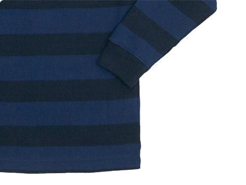 MHL. WIDE STRIPE JERSEY CUTSEW 121BLUE x NAVY̥󥺡