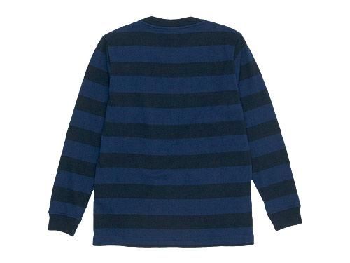 MHL. WIDE STRIPE JERSEY CUTSEW 121BLUE x NAVY̥󥺡