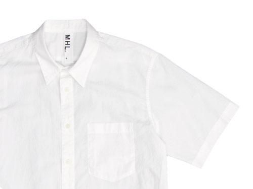 MHL. MHL. GARMENT DYE COTTON LINEN SHIRTS  030WHITE̥󥺡