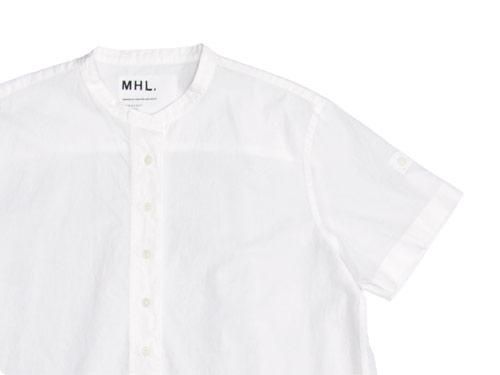 MHL. GARMENT DYE COTTON LINEN P/O SHIRTS 030WHITE ̥ǥ