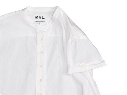 MHL. GARMENT DYE COTTON LINEN P/O SHIRTS 030WHITE ̥ǥ