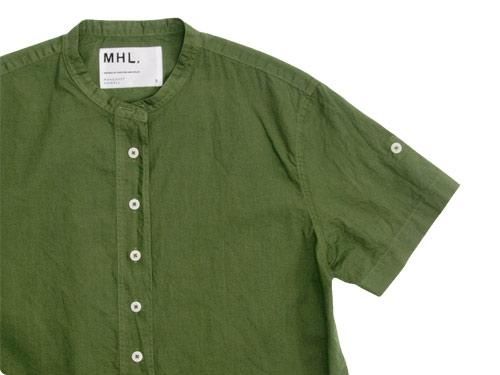 MHL. GARMENT DYE COTTON LINEN P/O SHIRTS 140DARK GREEN ̥ǥ