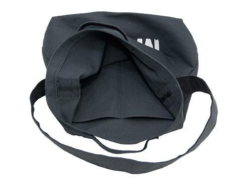 MHL. HEAVY COTTON JUTE CANVAS SHOULDER BAG  023CHARCOAL 595171554
