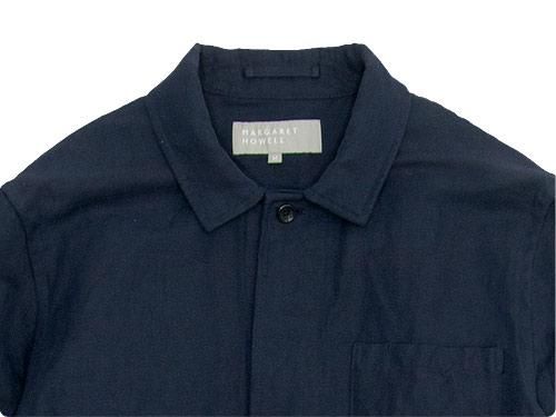MARGARET HOWELL COTTON LINEN HERRINGBONE BLOUSON 120NAVY̥󥺡