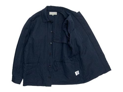 MARGARET HOWELL COTTON LINEN HERRINGBONE BLOUSON 120NAVY̥󥺡