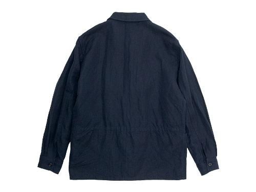 MARGARET HOWELL COTTON LINEN HERRINGBONE BLOUSON 120NAVY̥󥺡