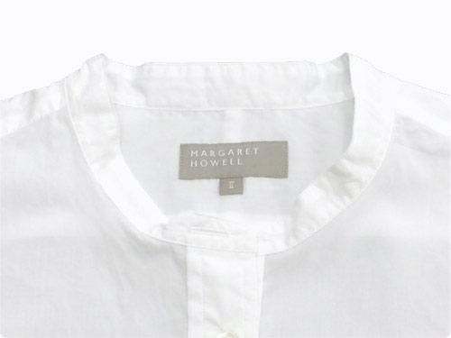 MARGARET HOWELL CHINTZ COTTON P/O SHIRTS 030WHITE ̥ǥ