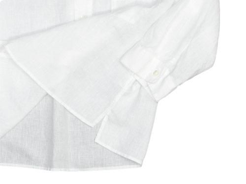 MARGARET HOWELL SHIRTING LINEN II NO COLLAR SHIRTS 030WHITE ̥ǥ
