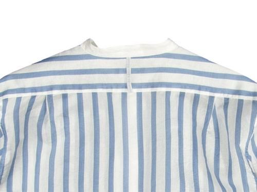 MARGARET HOWELL SILK COTTON BOLD STRIPE P/O SHIRTS 117BLUE STRIPE̥ǥ