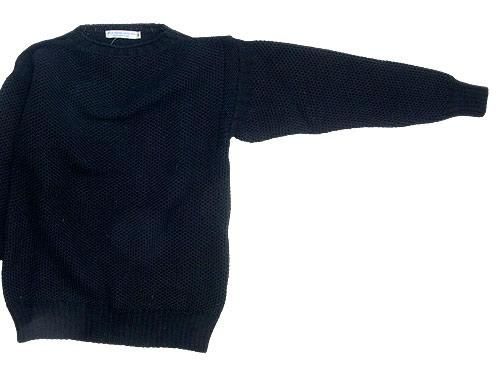 LE TRICOT DE LA MER GUERNSEY HONEY COMB SWEATER FRENCH NAVY