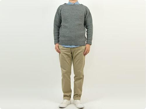 LE TRICOT DE LA MER GUERNSEY HONEY COMB SWEATER FRENCH NAVY