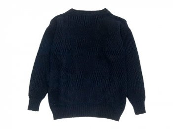 LE TRICOT DE LA MER GUERNSEY HONEY COMB SWEATER FRENCH NAVY