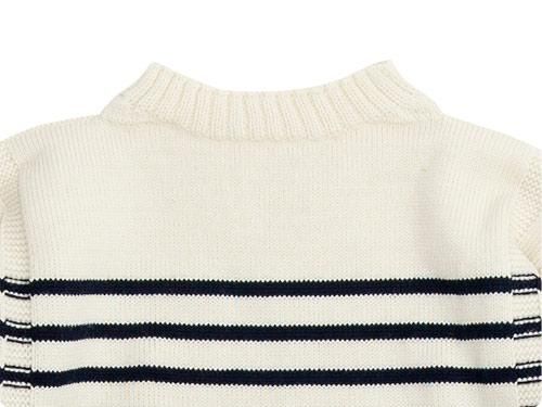 Guernsey Woollens Traditional guernsey stripe ARAN x NAVY