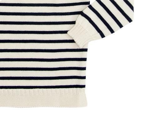 Guernsey Woollens Traditional guernsey stripe ARAN x NAVY