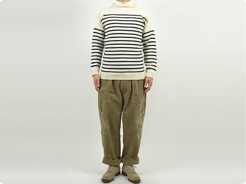 Guernsey Woollens Traditional guernsey stripe ARAN x NAVY
