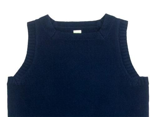 TATAMIZE SQUARENECK KNIT VEST NAVY