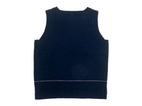TATAMIZE SQUARENECK KNIT VEST NAVY