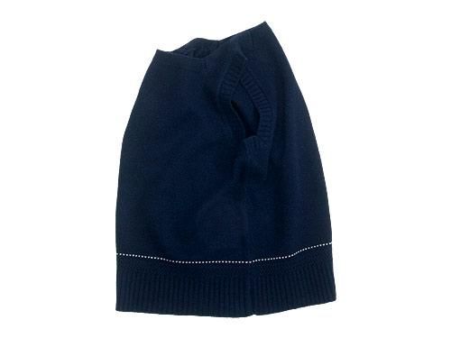 TATAMIZE SQUARENECK KNIT VEST NAVY