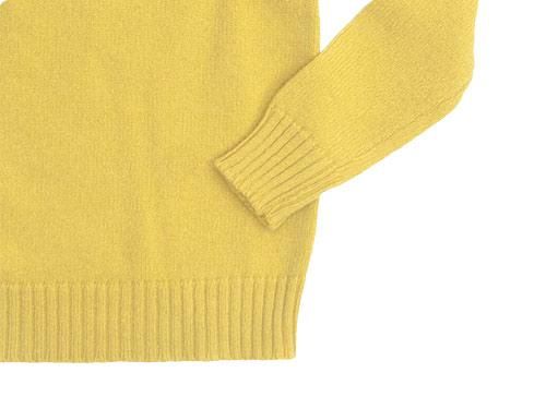 Charpentier de Vaisseau Shetland Crew Sweater YELLOW