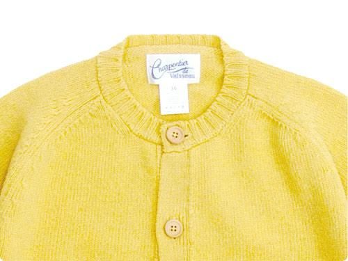 Charpentier de Vaisseau Shetland Crew Cardigan YELLOW