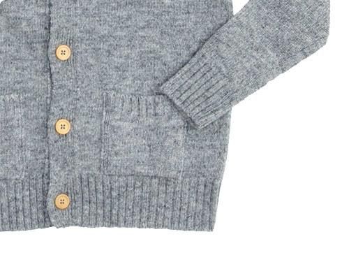 Charpentier de Vaisseau Shetland Crew Cardigan GRAY