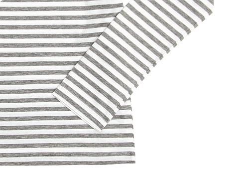 Charpentier de Vaisseau Middle Stripe Long Sleeve Tee GRAY x WHITE
