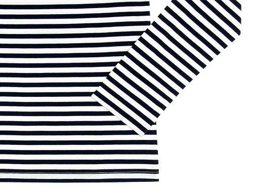 Charpentier de Vaisseau Middle Stripe Long Sleeve Tee NAVY x WHITE