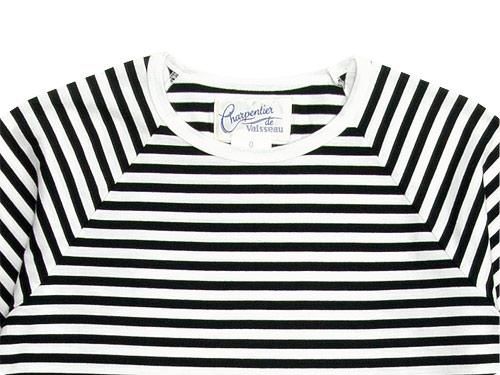 Charpentier de Vaisseau Middle Stripe Long Sleeve Tee BLACK x WHITE