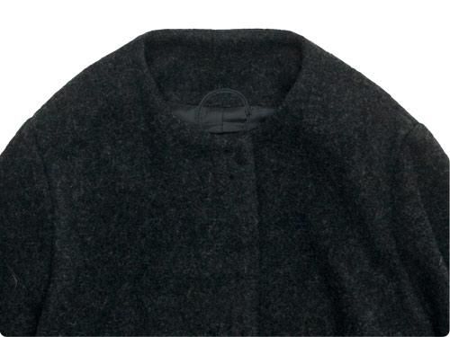 Atelier d'antan Seuratʥ No Collar Coat Wool&Alpaca DARK GRAY