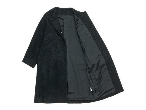 Atelier d'antan Seuratʥ No Collar Coat Wool&Alpaca DARK GRAY