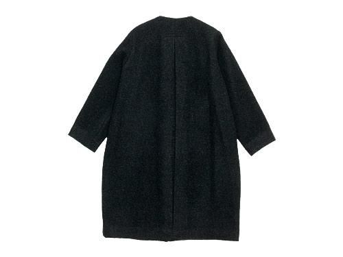 Atelier d'antan Seuratʥ No Collar Coat Wool&Alpaca DARK GRAY