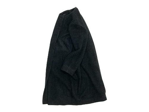 Atelier d'antan Seuratʥ No Collar Coat Wool&Alpaca DARK GRAY